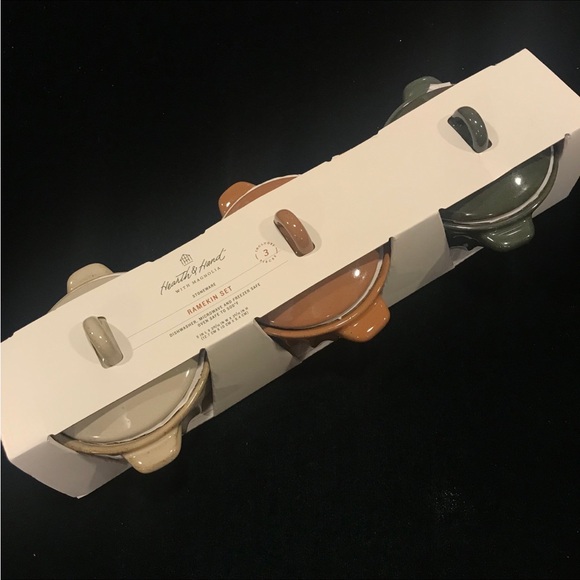 Fluted Stoneware Ramekins with Lids (Set of 3) - Hearth & Hand™ with Magnolia - Picture 4 of 5